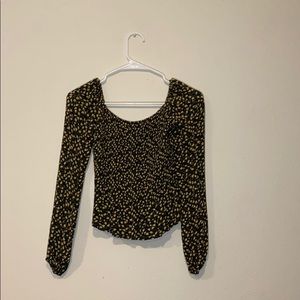 Off the shoulder tube top with flowers